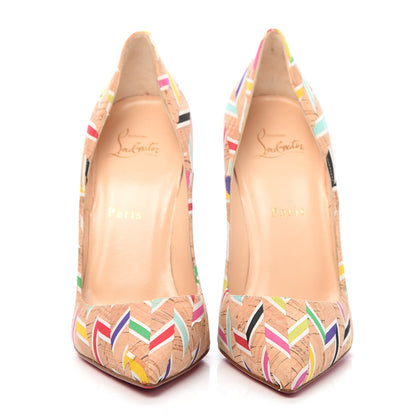 Christian Louboutin Cork Chevron Print So Kate 120 Pumps 39 Multicolor 2 of 10