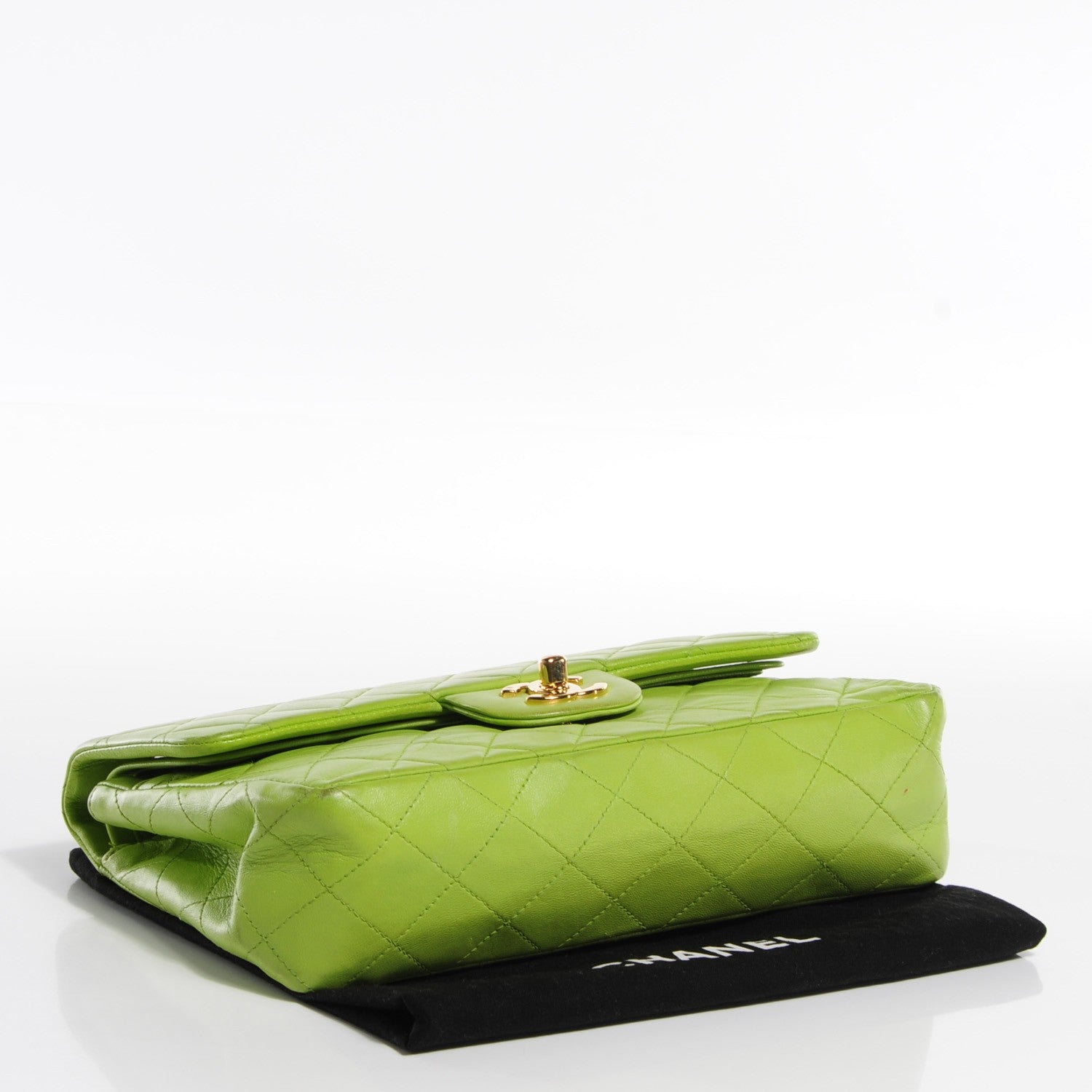 Chanel Lambskin Quilted Small Double Flap Green 4 of 8