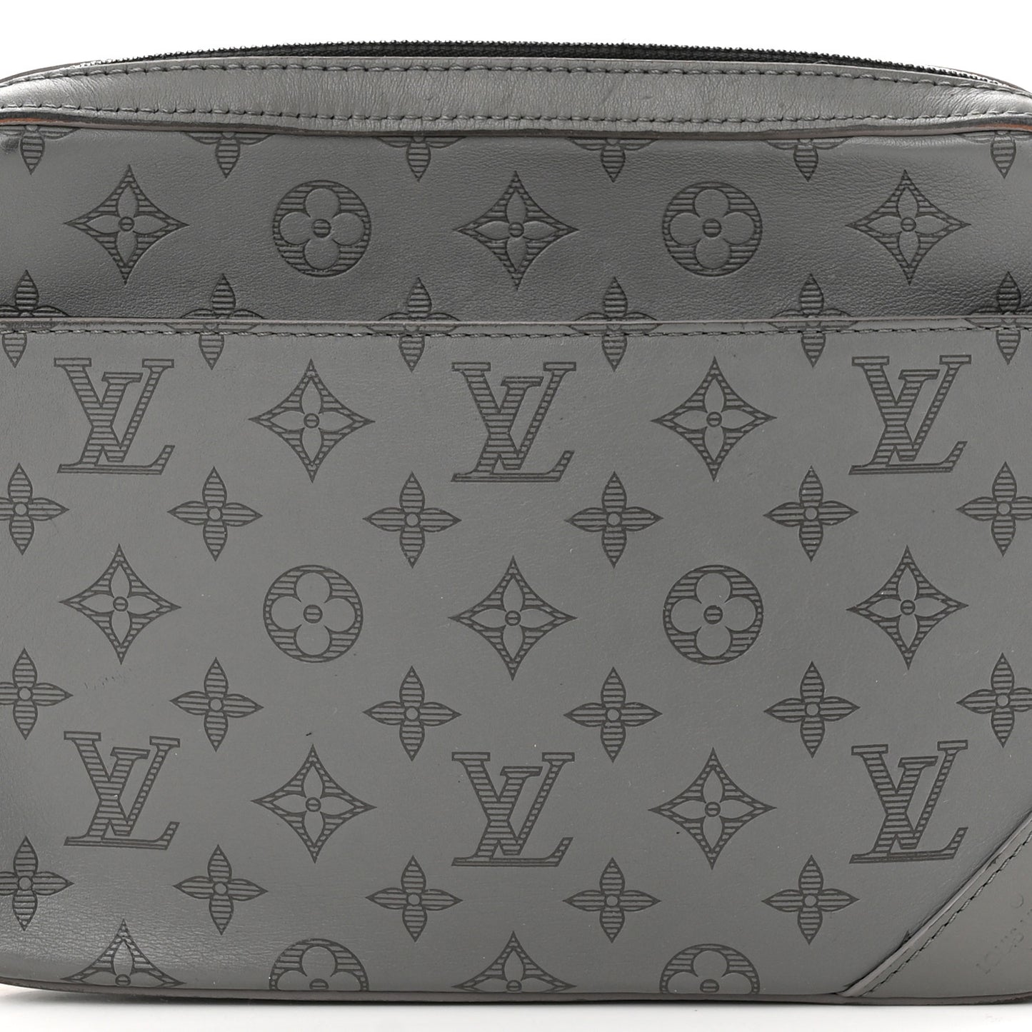 Calfskin Monogram Shadow Duo Messenger Anthracite Gray