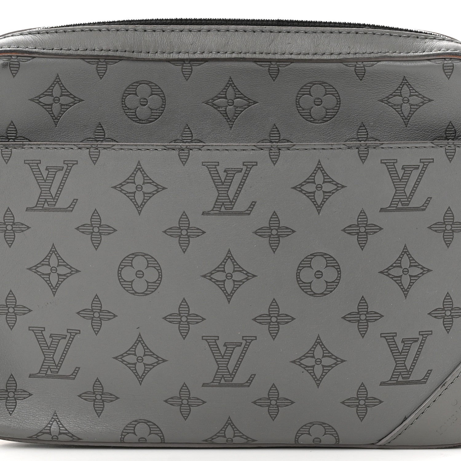 Louis Vuitton Calfskin Monogram Shadow Duo Messenger Anthracite Gray 7 of 14