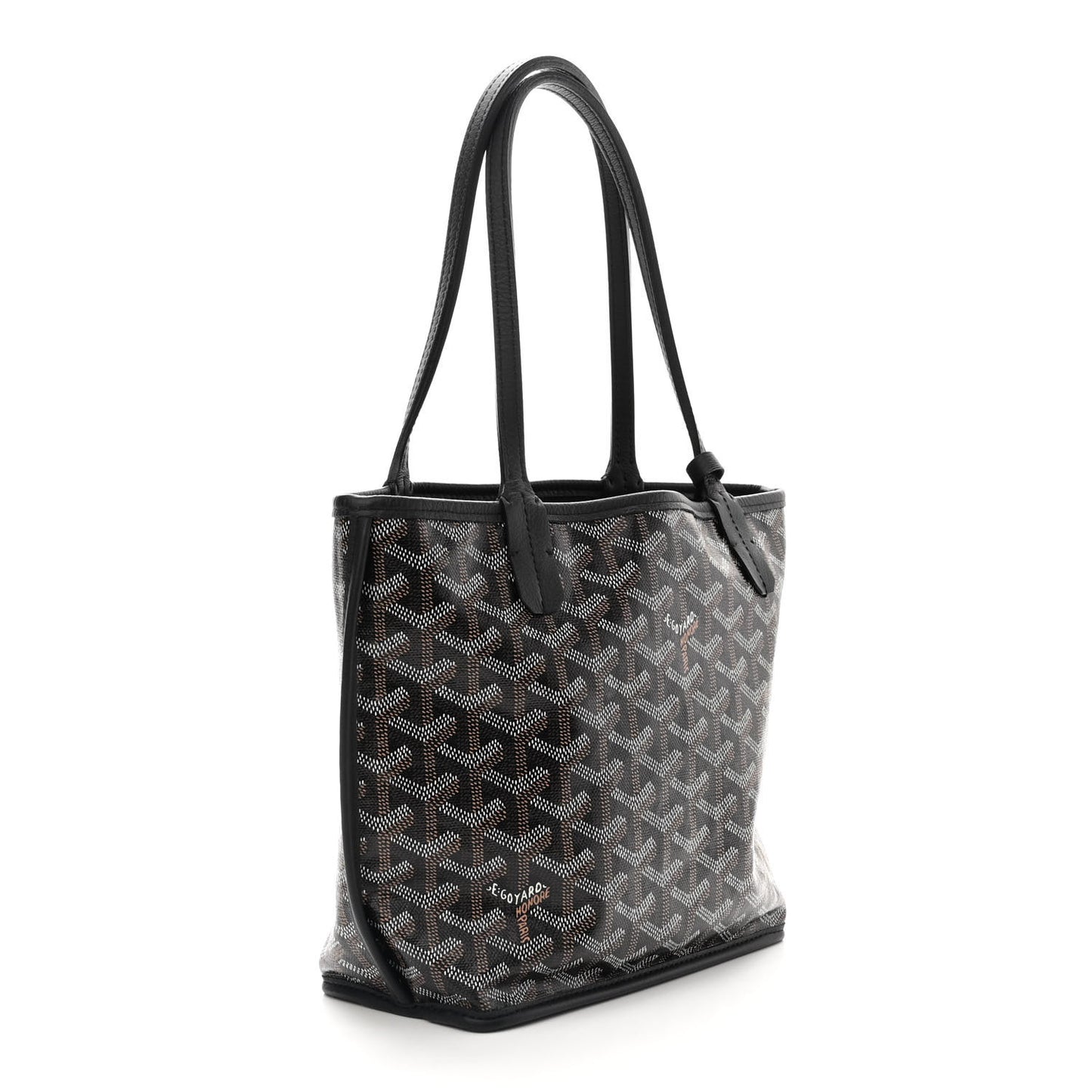 Goyardine Reversible Mini Anjou Black