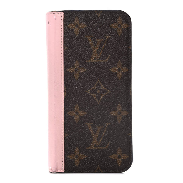Louis Vuitton Monogram iPhone XS Max Folio Case Rose Ballerine