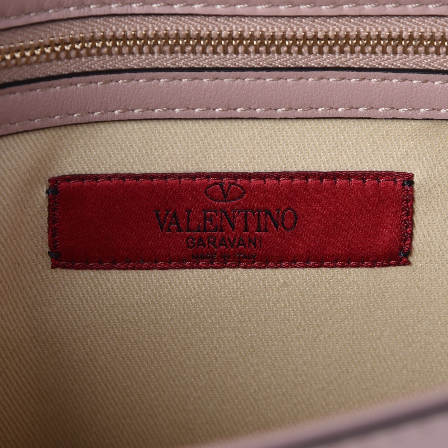 Valentino Garavani Vitello Medium Glam Lock Rockstud Flap Poudre 6 of 6