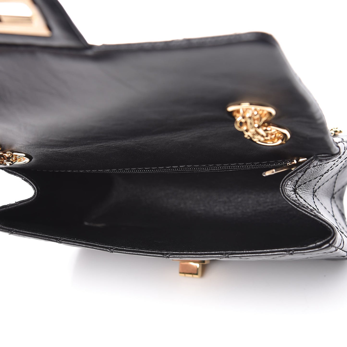 Aged Calfskin Quilted 2.55 Reissue Mini Flap Black