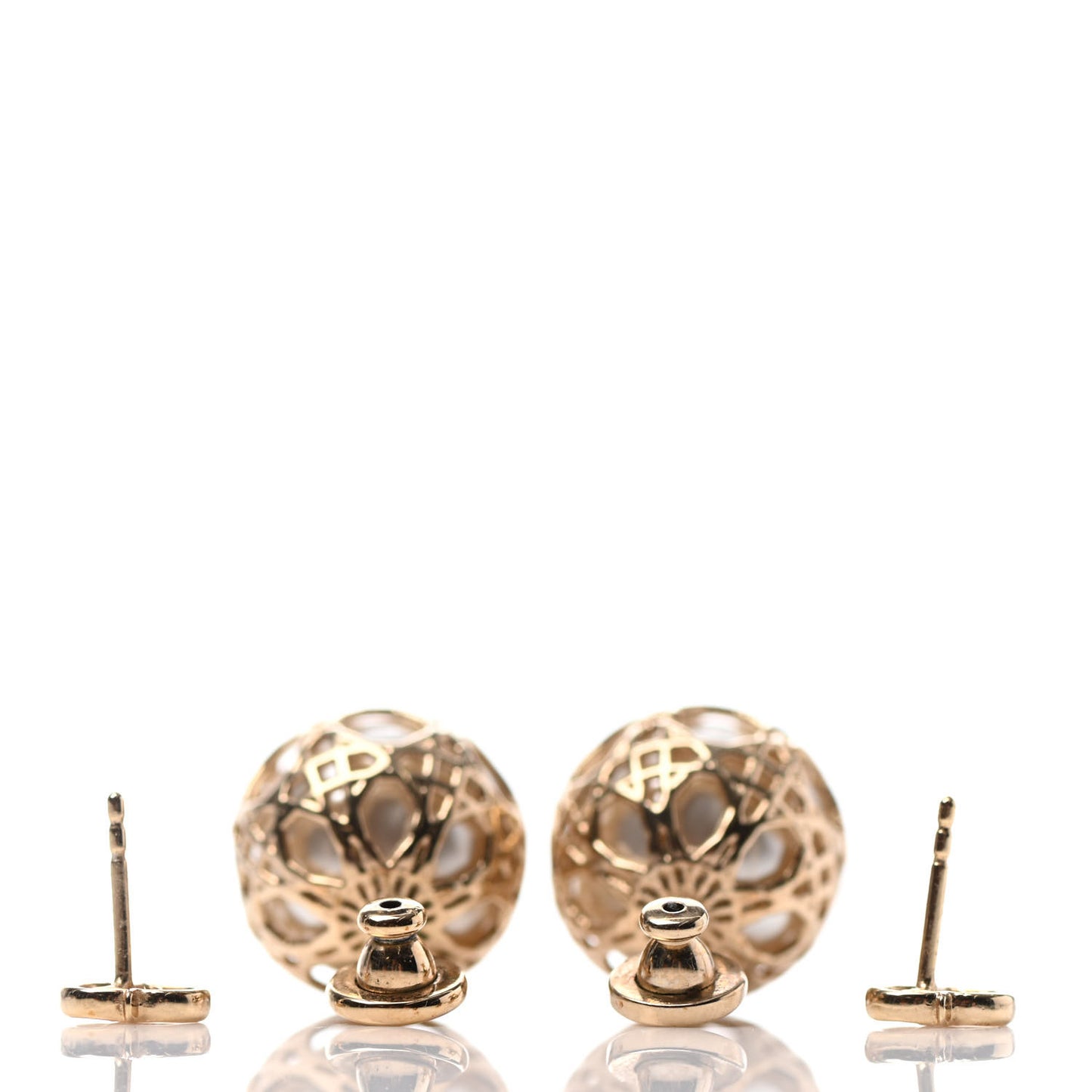 Pearl Secret Cannage Mise En Dior Tribales Earrings Gold