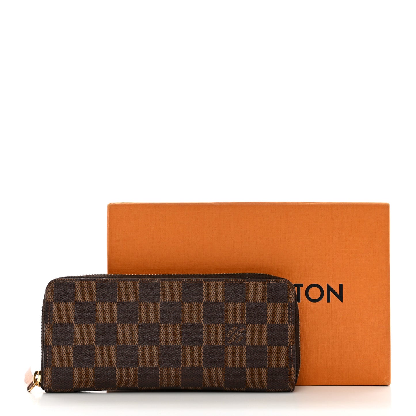 Damier Ebene Clemence Wallet Rose Ballerine