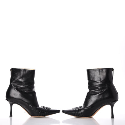 Jimmy Choo Calfskin Buckle Ankle Boots 36.5 Black 6 of 15