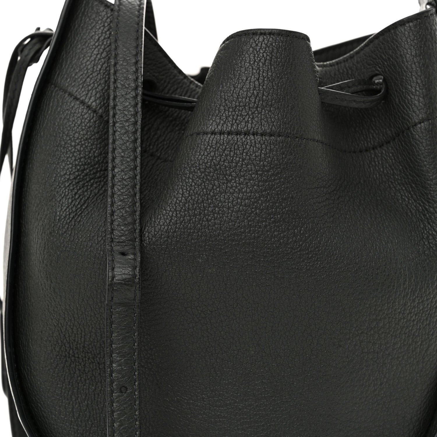 The Row Grained Calfskin Drawstring Pouch Grey 7 of 10