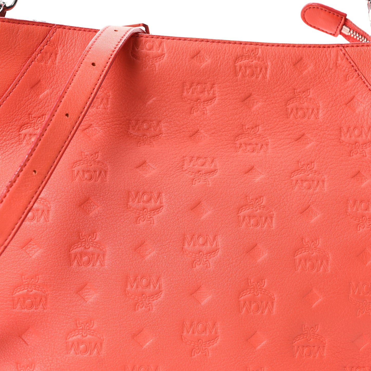 Calfskin Ottomar Monogram Medium Klara Hobo Hot Coral