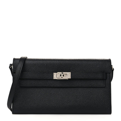 Hermes Epsom Kelly Wallet To Go Black 1 of 9