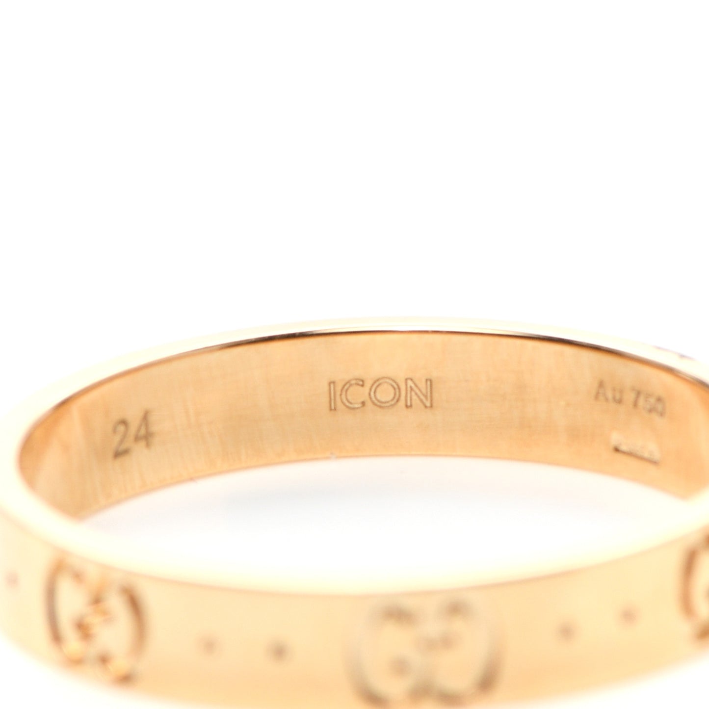 18K Yellow Gold 4mm Icon Thin Band Ring 64 10.75