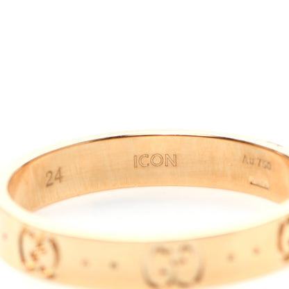 Gucci 18K Yellow Gold 4mm Icon Thin Band Ring 64 10.75 4 of 5