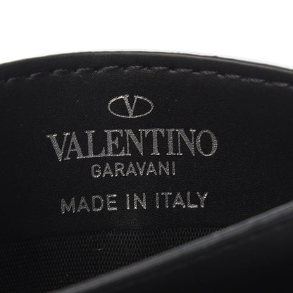 Valentino Garavani Calfskin VLTN Card Holder Black White 7 of 7