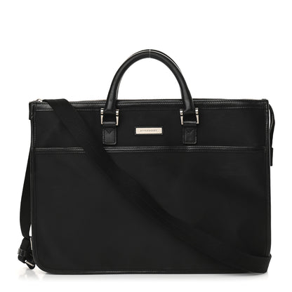 Burberry Nylon Calfskin Briefcase Black 1 of 11