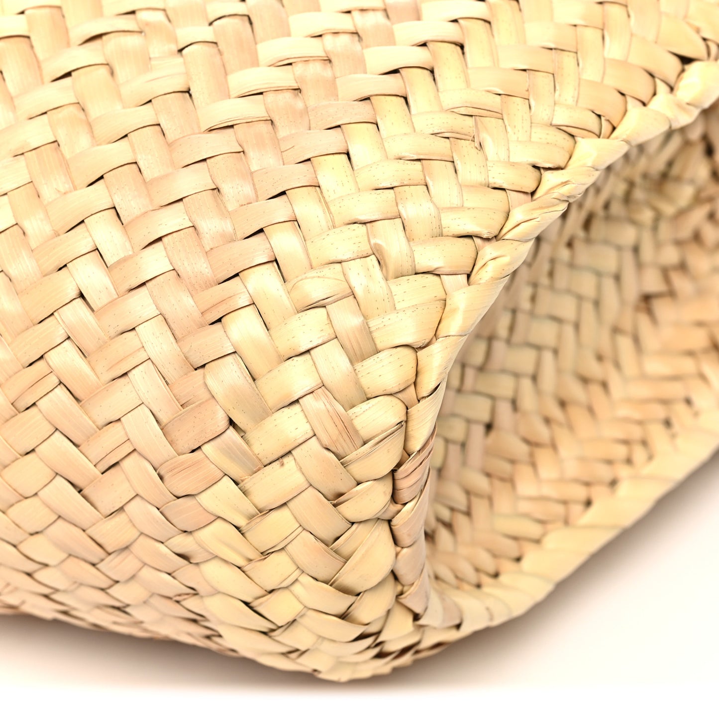 Raffia Basket Tote Bag Natural White