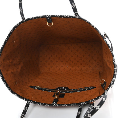 Louis Vuitton Monogram Giant Crafty Neverfull MM Creme Caramel 4 of 9