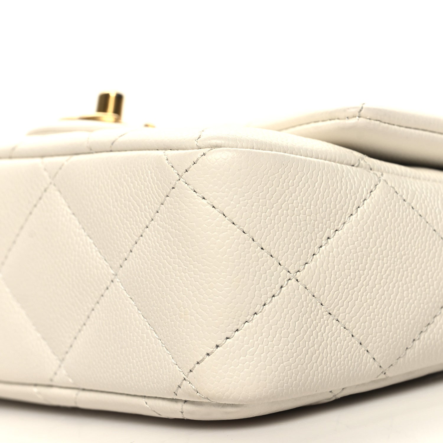 Chanel Caviar Quilted Mini Sweetheart Flap White 10 of 11