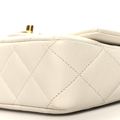 Chanel Caviar Quilted Mini Sweetheart Flap White 10 of 11