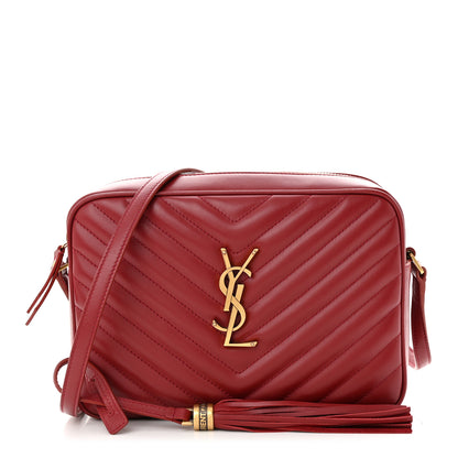 Saint Laurent Calfskin Matelasse Monogram Lou Camera Bag Rouge Eros 1 of 10
