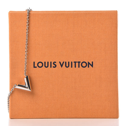Louis Vuitton Metal Essential V Supple Necklace Silver 6 of 6