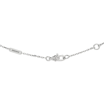 Van Cleef & Arpels 18K White Gold Diamond Sweet Alhambra Pendant Necklace 4 of 5