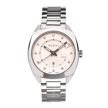 Gucci Stainless Steel Diamond 37mm G-Timeless Quartz Watch White 1 of 9