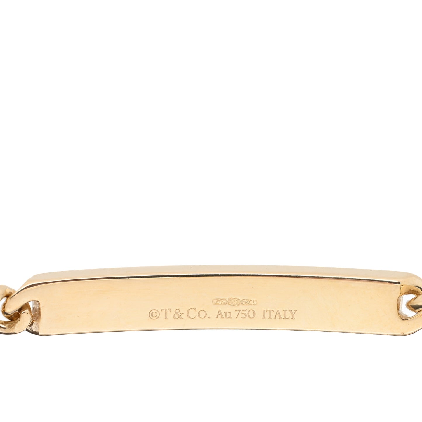 18K Yellow Gold Diamond Micro Link ID Chain Bracelet