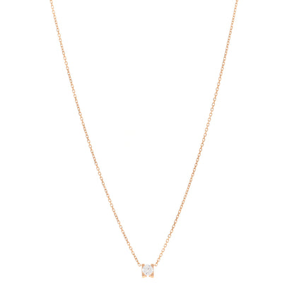 Cartier 18K Pink Gold Diamond .23ct C De Cartier Pendant Necklace 1 of 5