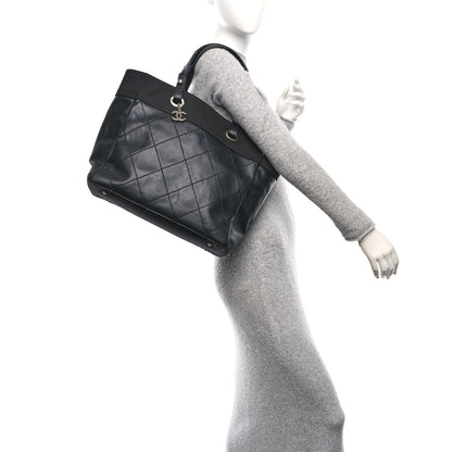 Chanel Coated Canvas Quilted Large Paris Biarritz Tote Black 2 of 10