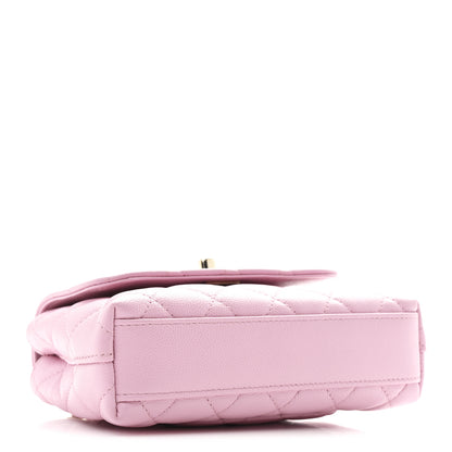 Chanel Caviar Quilted Coco Handle Clutch With Chain Pink 4 of 11