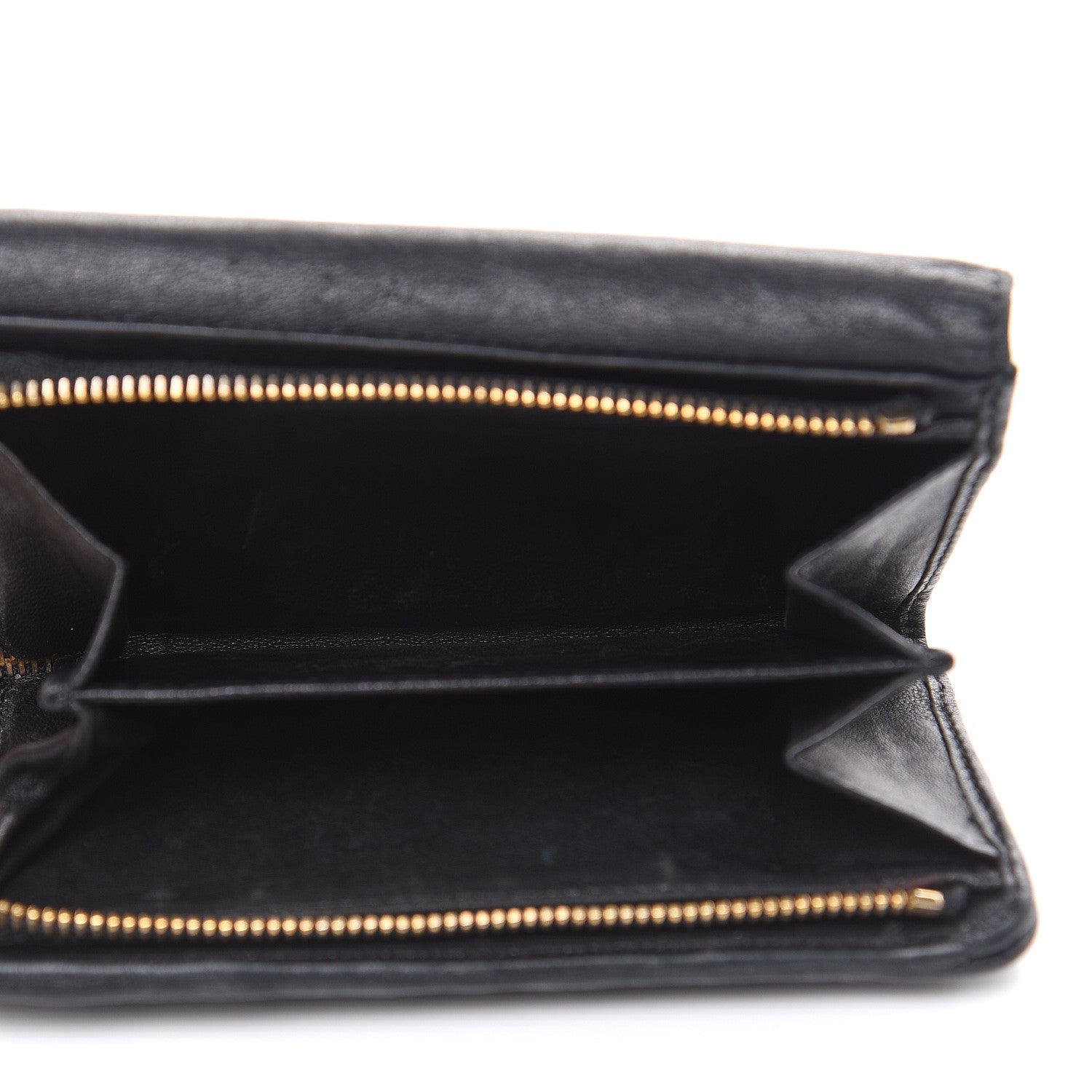 Miu Miu Nappa Matelasse Tri-Fold Flap Wallet Black 6 of 21