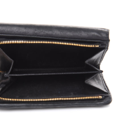 Miu Miu Nappa Matelasse Tri-Fold Flap Wallet Black 6 of 21