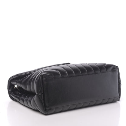 Saint Laurent Calfskin Y Quilted Monogram Medium Loulou Chain Satchel Black 4 of 13