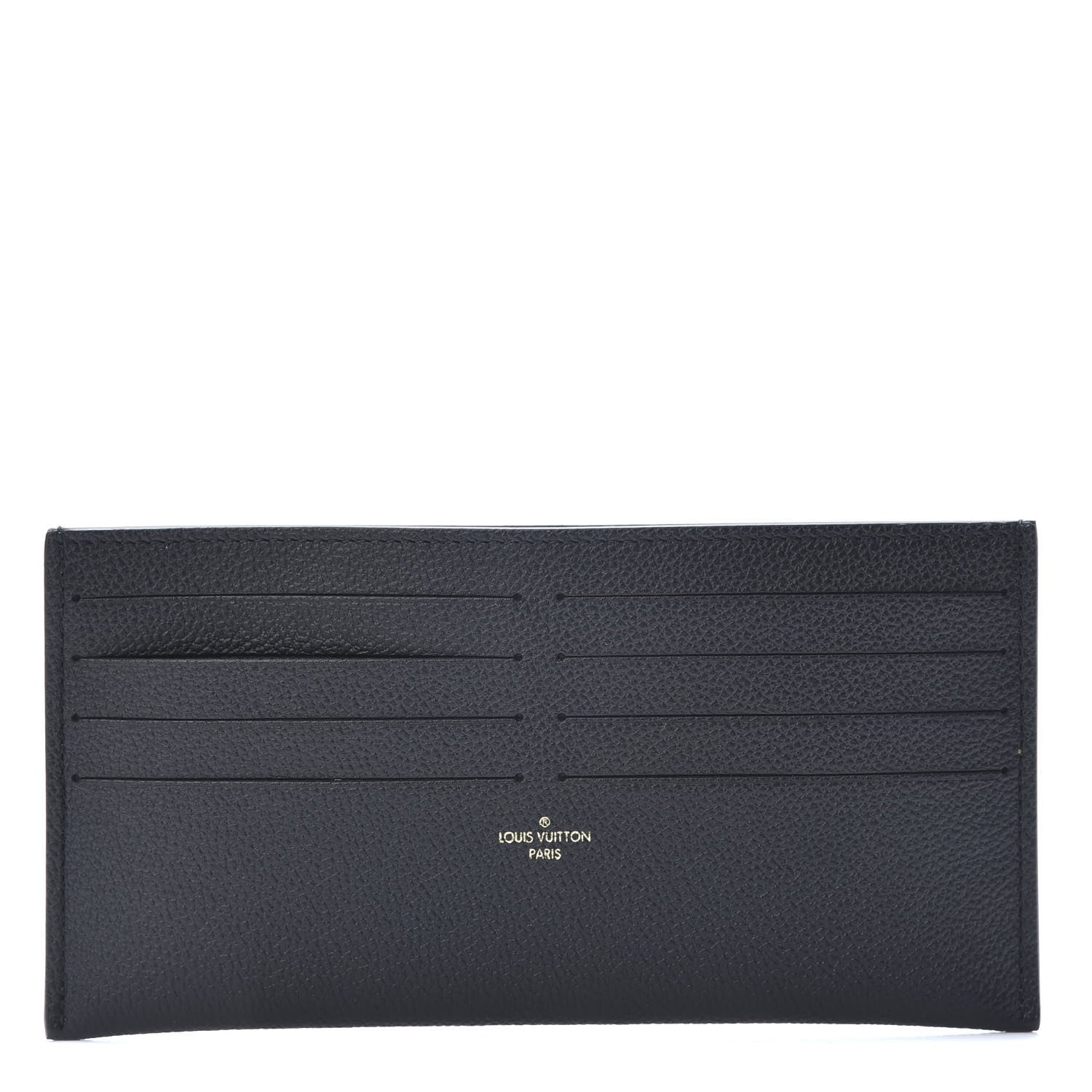 Louis Vuitton Calfskin Felicie Chain Wallet Card Holder Insert Black 1 of 7