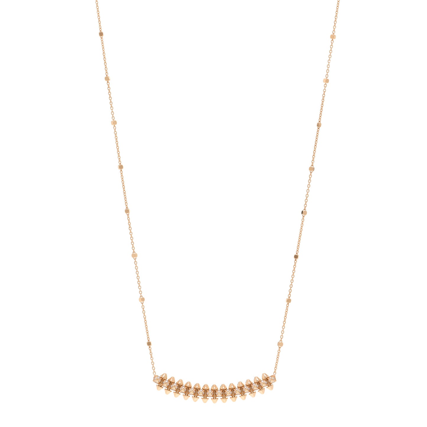 18K Pink Gold Diamond Clash de Cartier Necklace