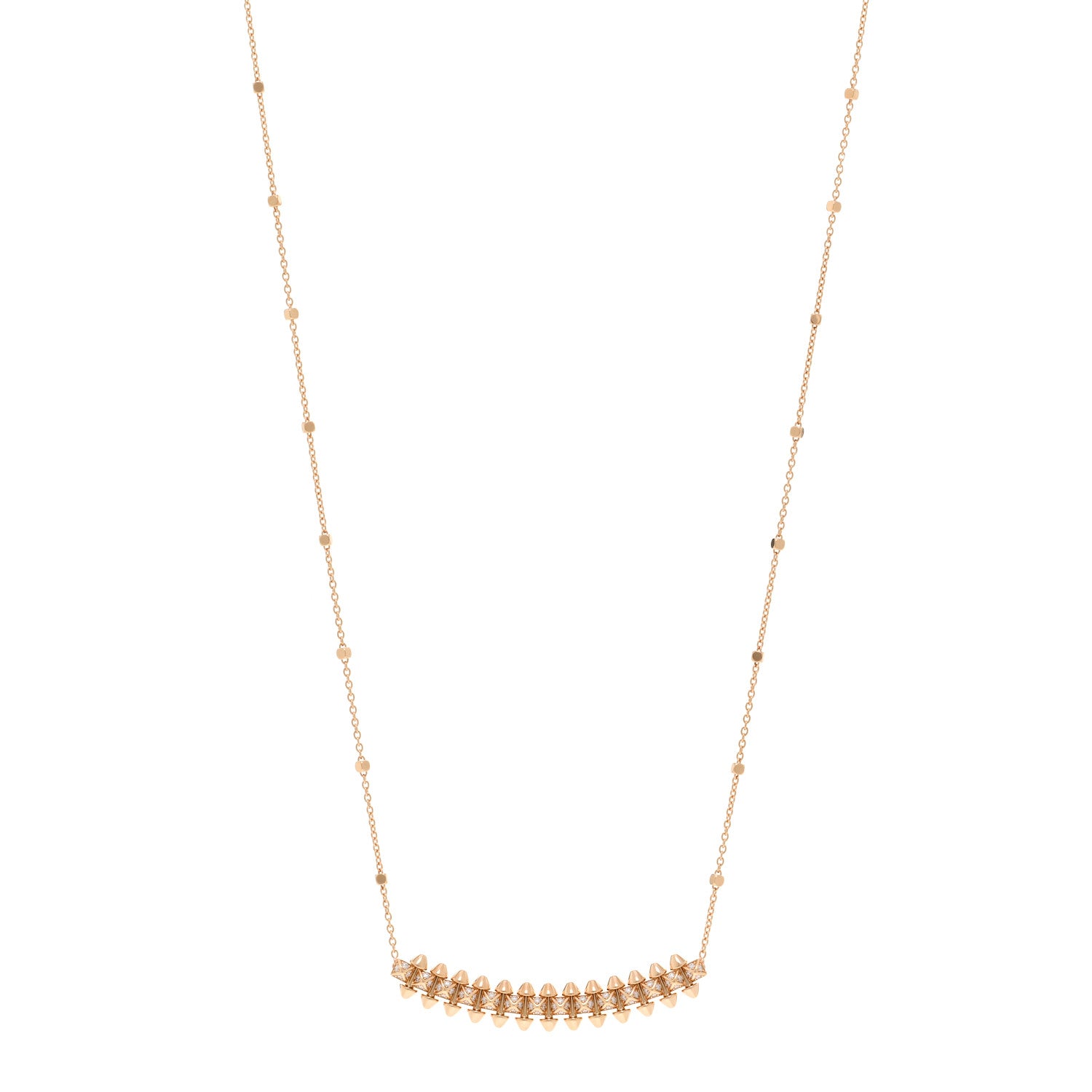 Cartier 18K Pink Gold Diamond Clash de Cartier Necklace 1 of 5