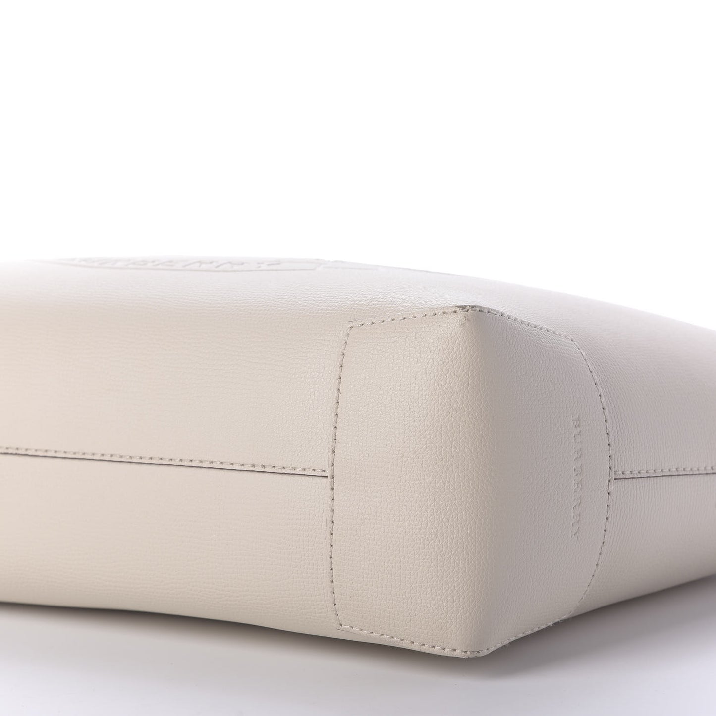 Calfskin Crest Embossed Small Tote Limestone