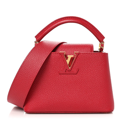 Louis Vuitton Taurillon Mini Capucines Scarlet 1 of 11