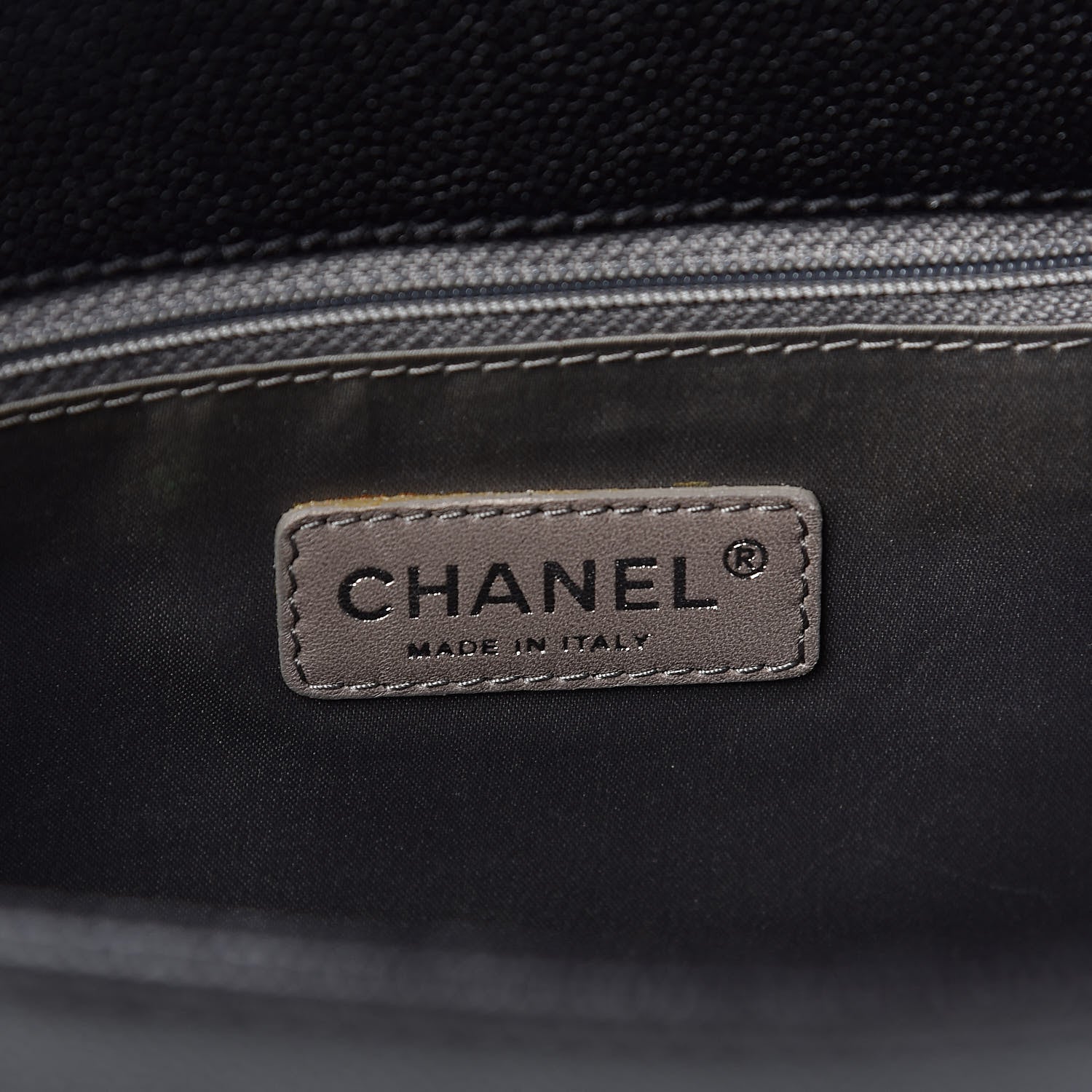 Chanel Glazed Caviar Pocket In The City Tote Black 6 of 11