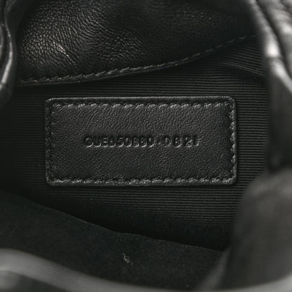 Saint Laurent Lambskin Monogram Loulou Puffer Pouch Clutch Black 7 of 7