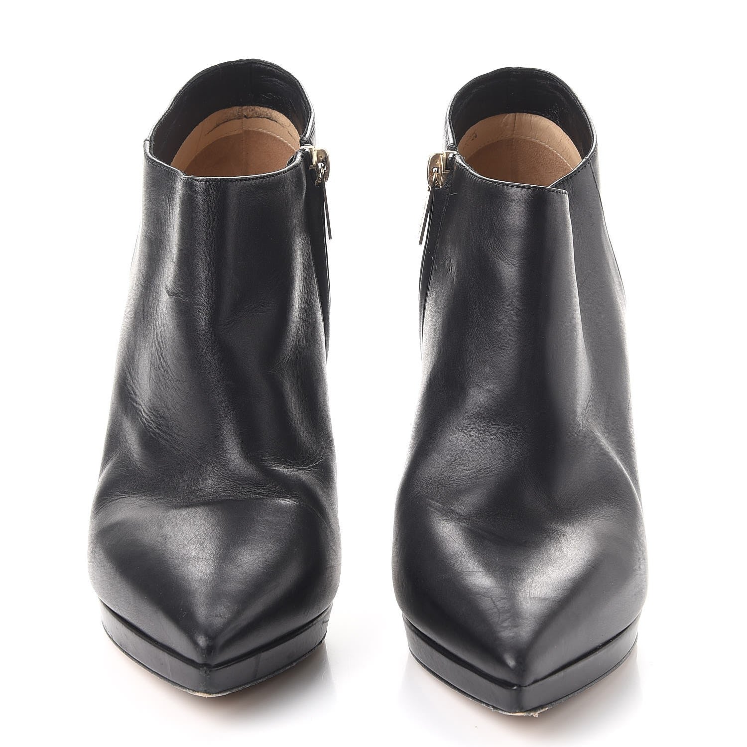 Jimmy Choo Lambskin Lindsey 100 Pointed Toe Ankle Boots 40 Black 2 of 12
