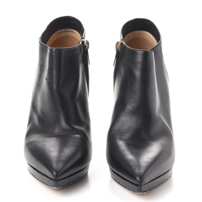 Jimmy Choo Lambskin Lindsey 100 Pointed Toe Ankle Boots 40 Black 2 of 12