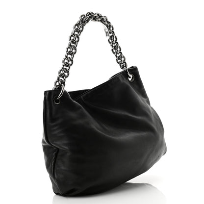 Chanel Lambskin Soft and Chain Small Hobo Black 2 of 9