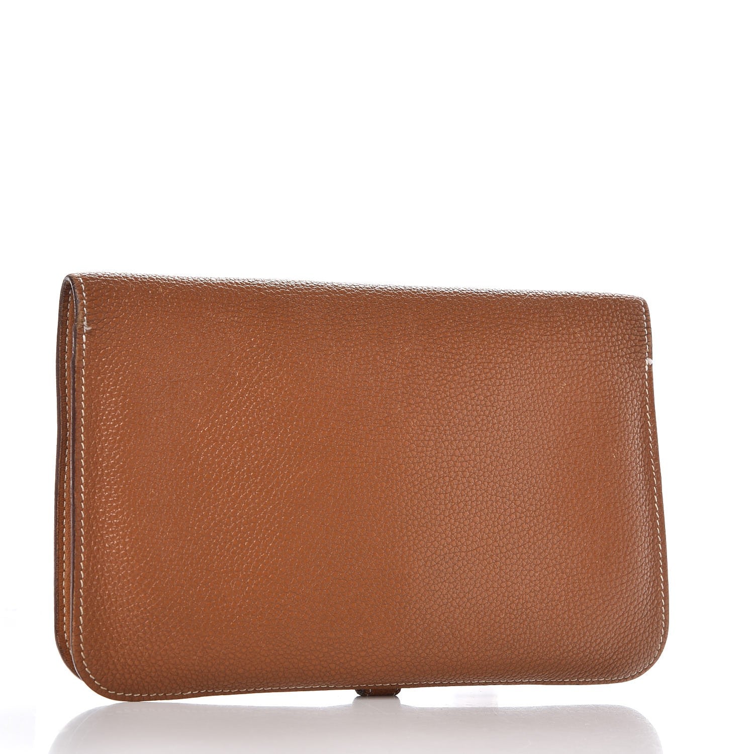 Hermes Taurillon Clemence Dogon Duo Wallet Gold 3 of 22