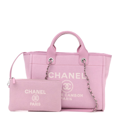 Chanel Mixed Fibers Small Deauville Tote Pink 1 of 10
