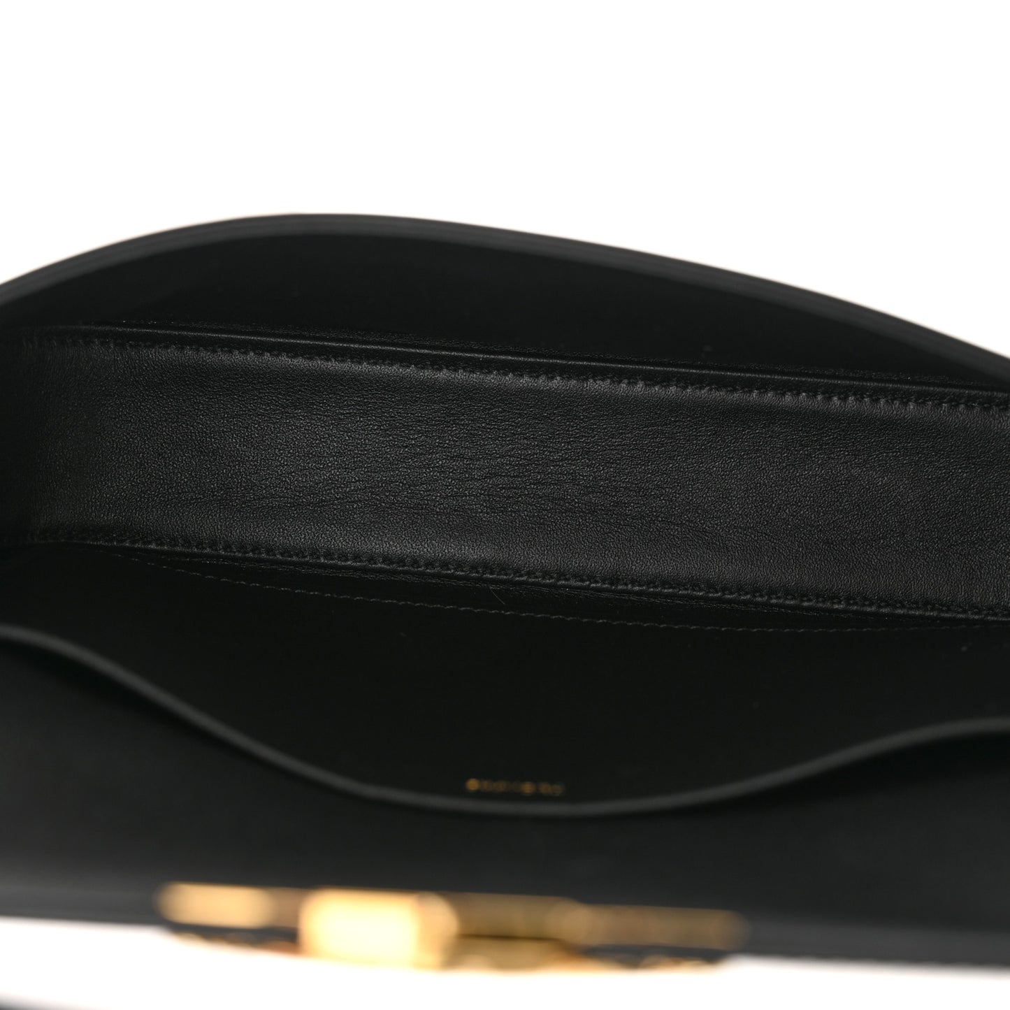 Shiny Calfskin Triomphe Shoulder Bag Black