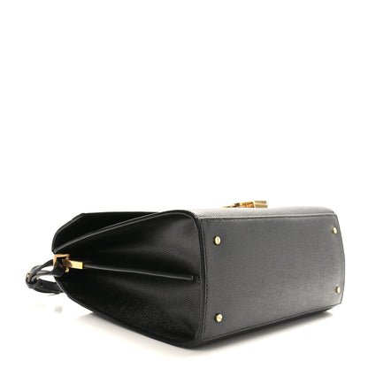 Saint Laurent Grain de Poudre Medium Classic Monogram Cassandra Top Handle Black 4 of 9
