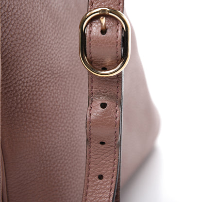 Gucci Calfskin Small Bamboo Shopper Tote Dark Cipria 16 of 17
