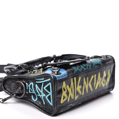 Balenciaga Agneau Arena Graffiti All Over Classic Hardware Mini City Black Multicolor 3 of 8