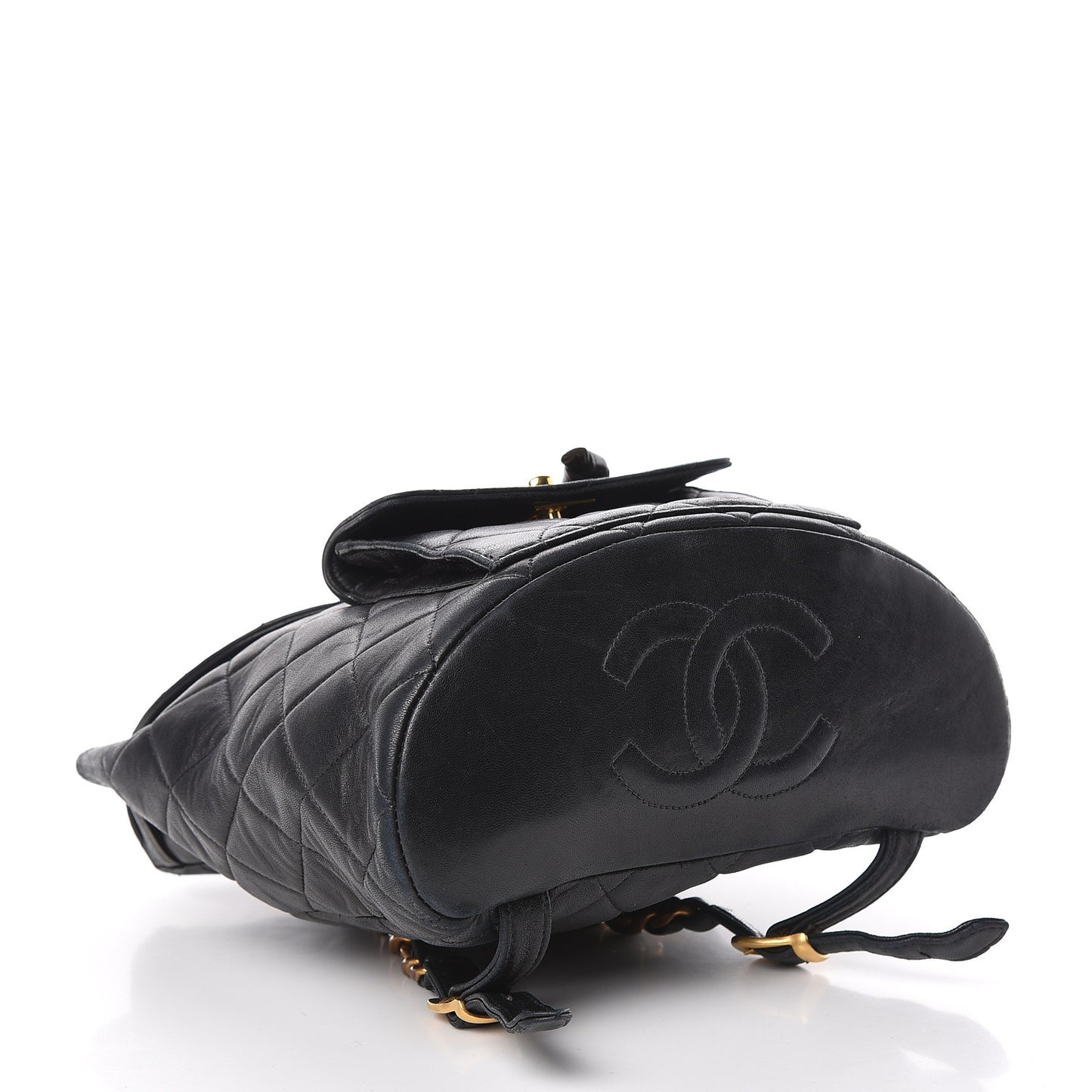 Lambskin Quilted CC Chain Backpack Black